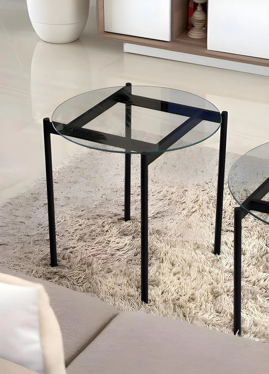Table d’appoint Oscar PM – Verre & metal