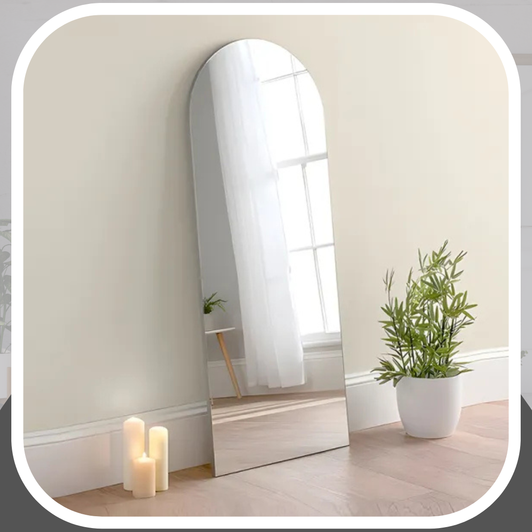 Oval Frameless Mirror