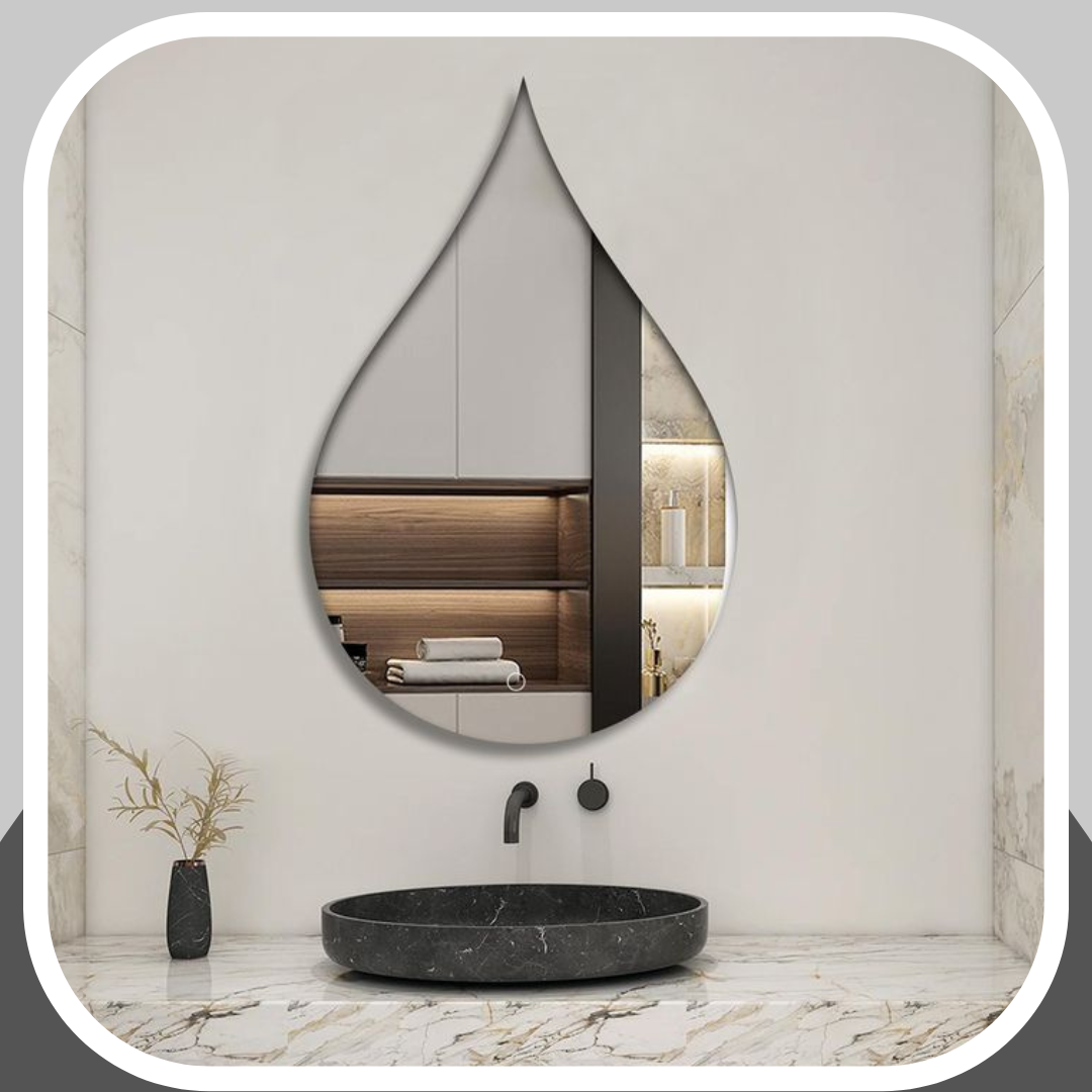 💧 Frameless Water Drop Mirror