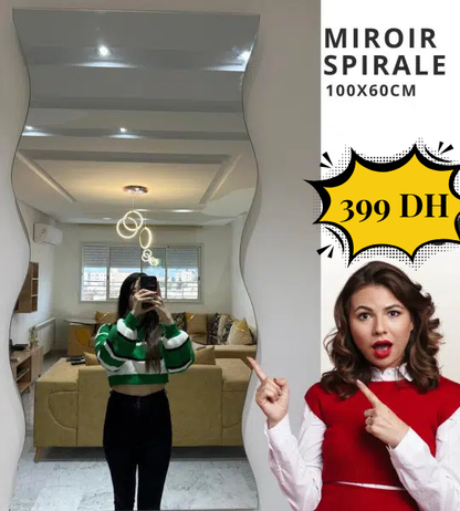 Miroir Spiral Sans Cadre 100/60cm