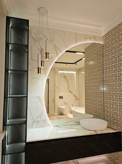 Miroir tombant avec rétroéclairage