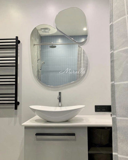 Miroir double éclairé opale