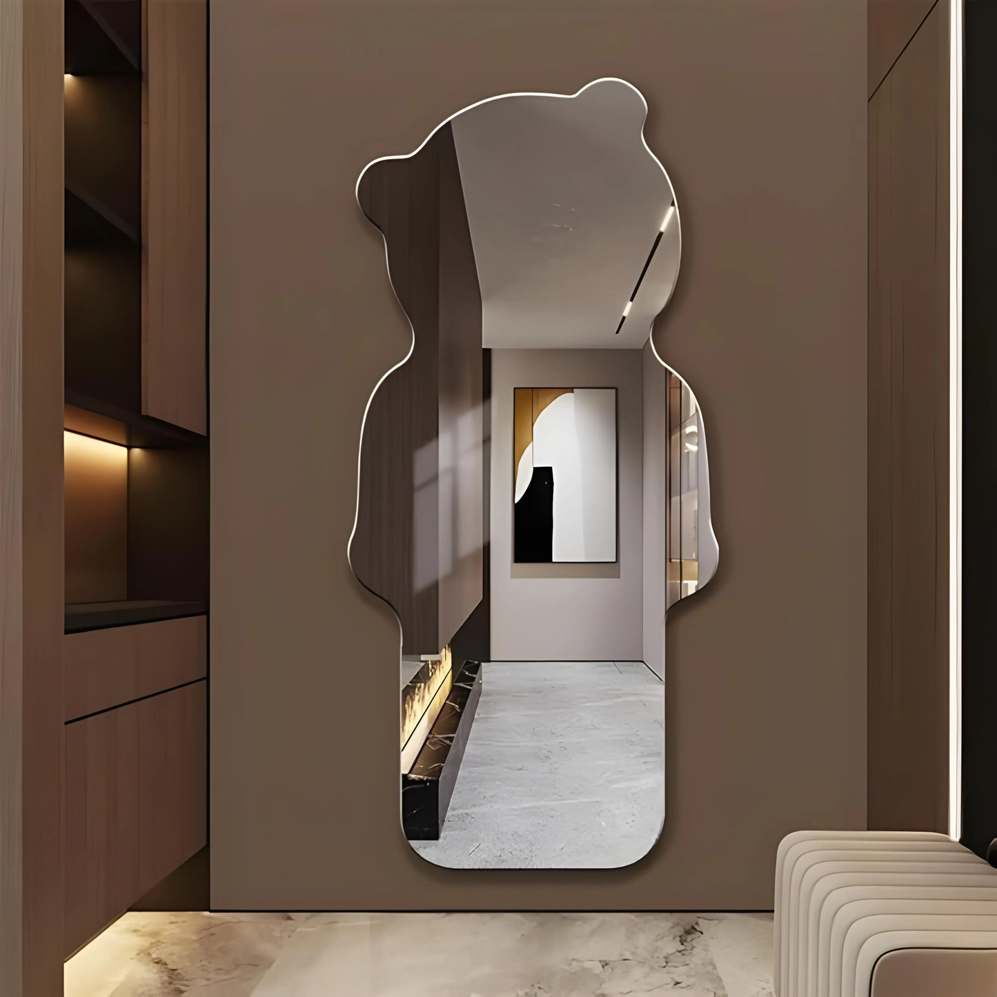 🐻 Miroir mural sans cadre Dabdoub